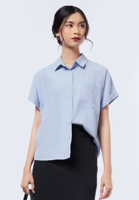 Short Sleeve Boxy Shirt with Pocket