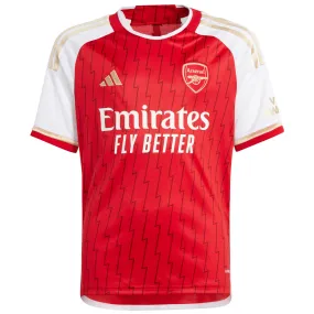 adidas Arsenal FC Official 2023/24 Home Jersey - Youth - Better Scarlet/White