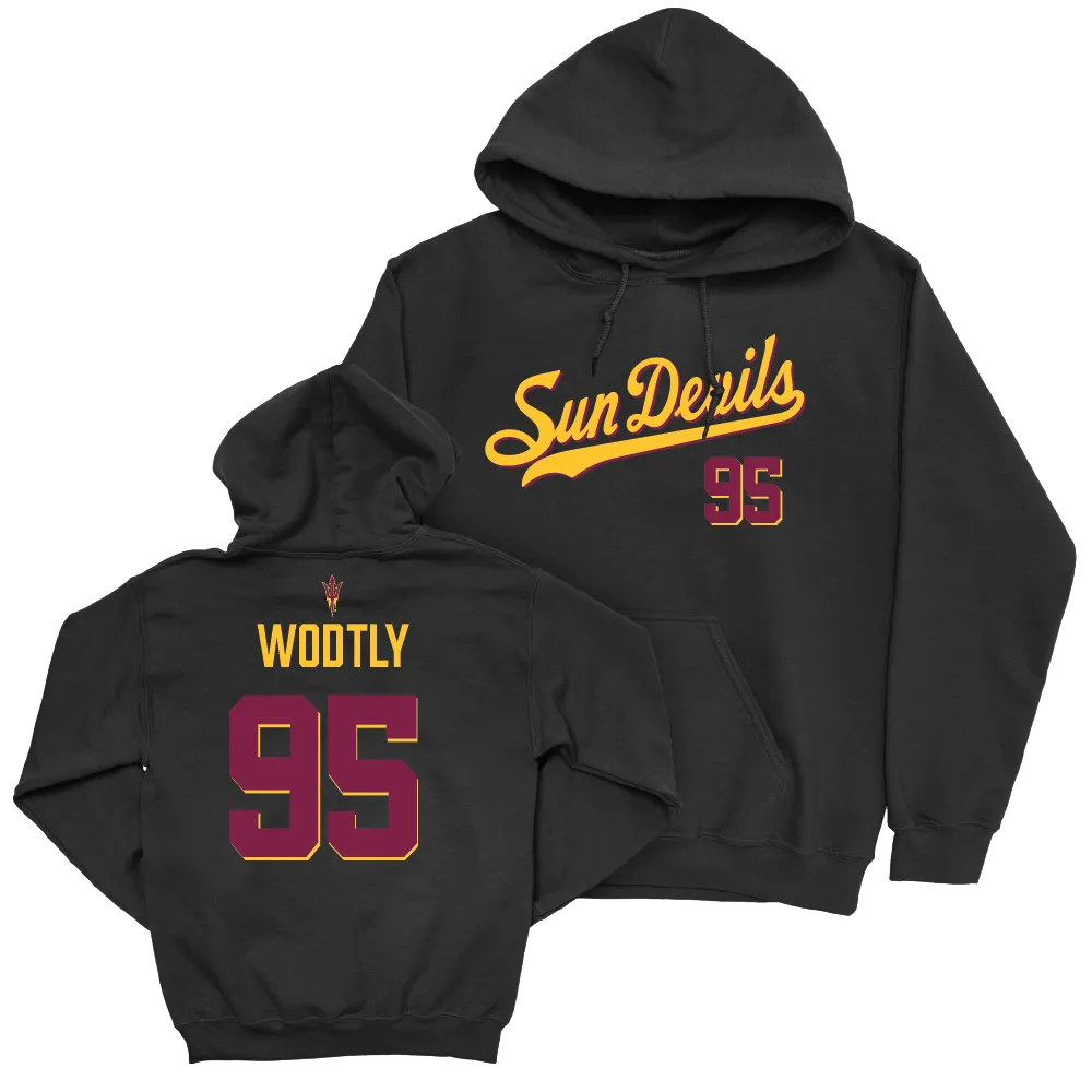 Arizona State Football Black Script Hoodie  - Justin Wodtly