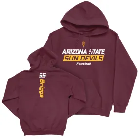 Arizona State Football Maroon Rush Hoodie - Cade Briggs