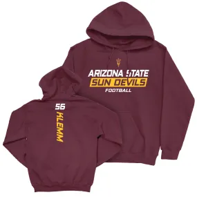 Arizona State Football Maroon Rush Hoodie  - Jalen Klemm