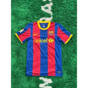 Barcelona Home Shirt 2010-2011 Villa #7 S