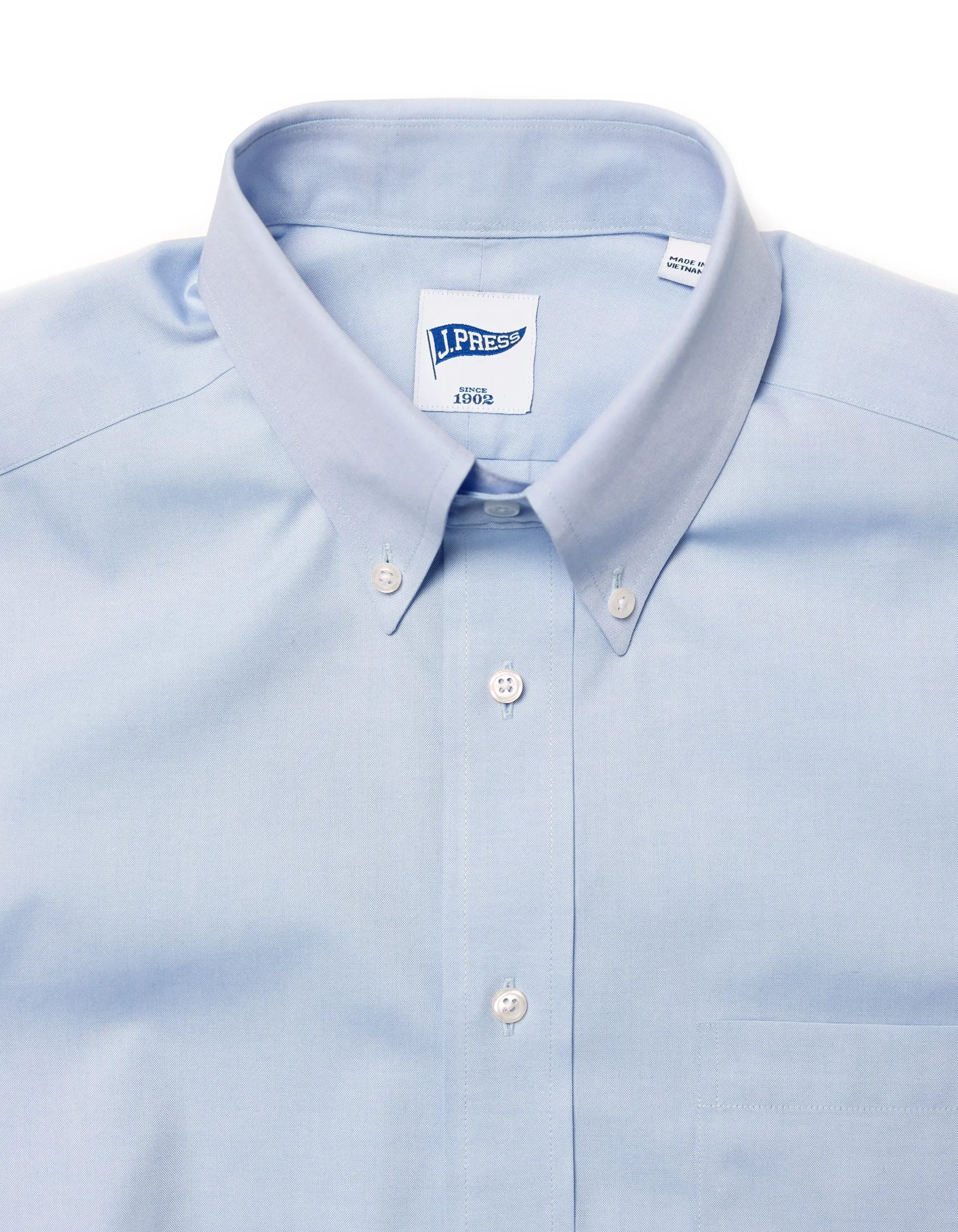 BLUE PINPOINT BUTTON DOWN COLLAR SHIRT - TRIM FIT