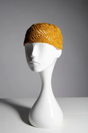 Golden Crochet Cap