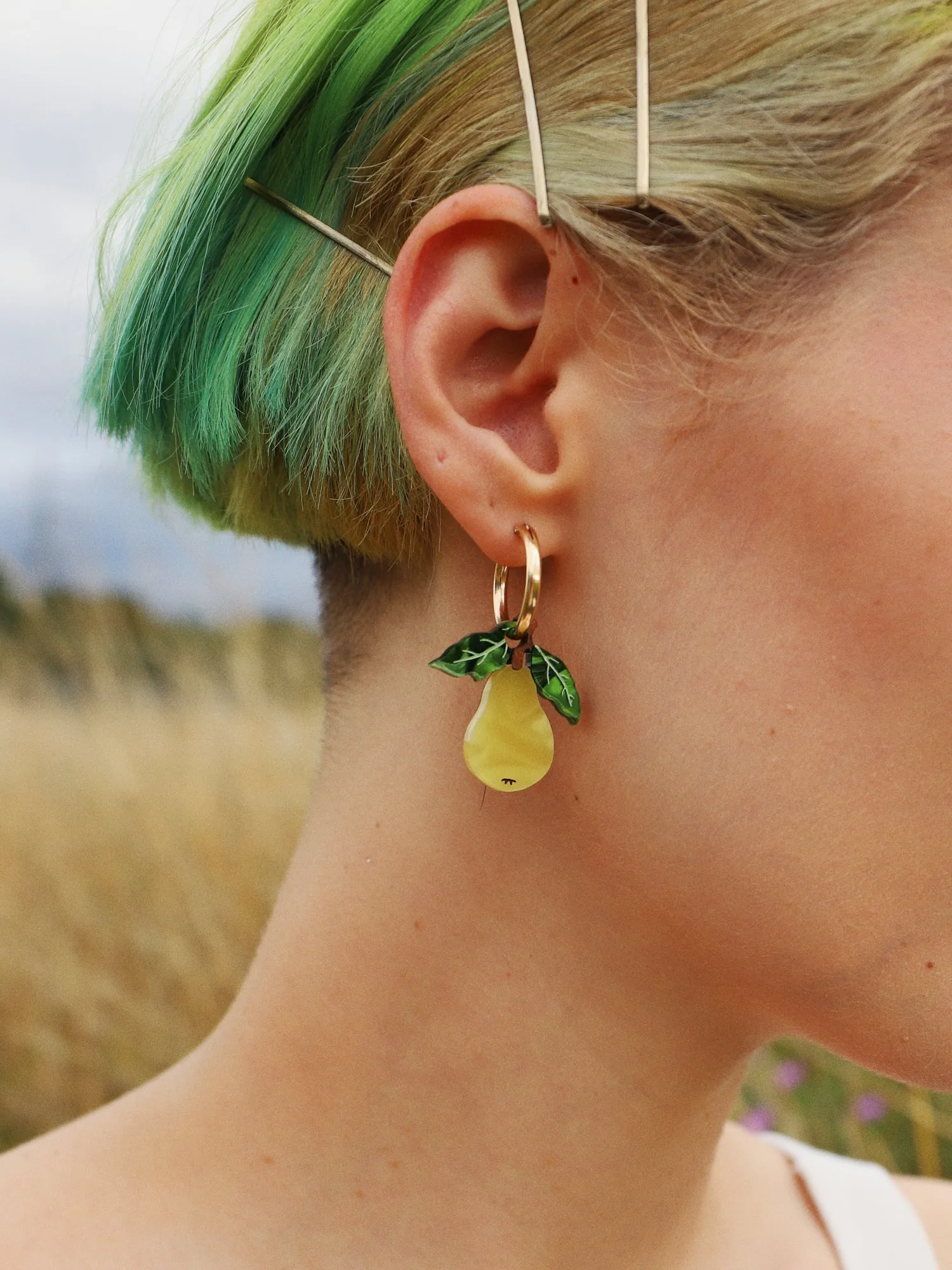 Pear Hoop Earrings II