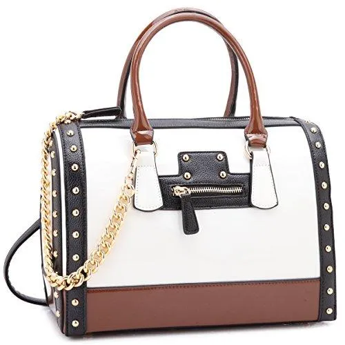 Shiny Patent Handbags Barrel Top Handle Bag for Women l Dasein